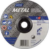 Meules &agrave; moyeu d&eacute;port&eacute; en m&eacute;tal, 7" x 1/4", Arbre 7/8", Oxyde d'aluminium, Type 27 PB Rental Co. Ltd.