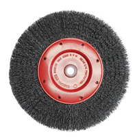 Economy Crimped Wire Wheel Brushes - Narrow Face, 6" Dia., 0.014 Fill, 2" Arbor PB Rental Co. Ltd.