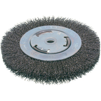 Economy Crimped Wire Wheel Brushes - Medium Face, 6" Dia., 0.014 Fill, 2" Arbor PB Rental Co. Ltd.