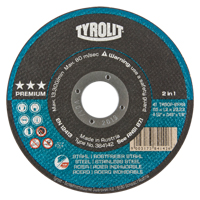 Meule &agrave; tronçonner 2-en-1 de premi&egrave;re qualit&eacute; Thincut, 4-1/2" x 0,045", Arbre de 7/8", Type 1, Oxyde d'aluminium, 13 300 Tr/min PB Rental Co. Ltd.