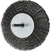 Brosses mont&eacute;es &agrave; fils cr&ecirc;p&eacute;s circulaires, 4", Fils 0,008", Tige 1/4" PB Rental Co. Ltd.