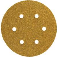 Disque de ponçage en papier autoagrippant avec aspiration Gold Reserve A296, dia 5", Grain P220/Fin, Oxyde d'aluminium, Poids C PB Rental Co. Ltd.
