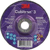 Meule a moyeu d&eacute;port&eacute; Cubitron 3, 4" x 1/4", Arbre 5/8", C&eacute;ramique, Type T27 PB Rental Co. Ltd.