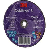 Meule &agrave; tronçonner Cubitron 3, 4" x 1/8", Arbre de 3/8", Type T1, C&eacute;ramique, 21000 Tr/min PB Rental Co. Ltd.
