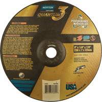 Quantum 3 SG Depressed Center Grinding Wheel, 9" x 1/4", 7/8" Arbor, Type 28, Ceramic, 6600 RPM PB Rental Co. Ltd.
