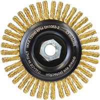 Brosse m&eacute;tallique &agrave; touret sans cr&eacute;ation d'&eacute;tincelles, 5" dia. x 5/8"-11 arbre PB Rental Co. Ltd.