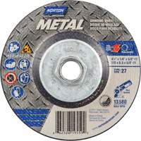 Meule pour le m&eacute;tal, 4-1/2" x 1/4", Arbre 5/8"-11, Oxyde d'aluminium, Type 27 PB Rental Co. Ltd.