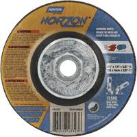 Disque de meulage et tronçonnage NorZon Plus SGZ CA, 4-1/2" x 1/8", Arbre de 5/8"-11, Type 27, C&eacute;ramique d'alumine PB Rental Co. Ltd.