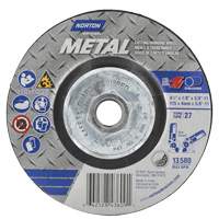 Disque de meulage et tronçonnage m&eacute;tallique, 4-1/2" x 1/8", Arbre de 5/8"-11, Type 27, Oxyde d'aluminium PB Rental Co. Ltd.
