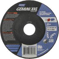 Disque combin&eacute; de meulage et tronçonnage Gemini XXL, 4-1/2" x 1/8", Arbre de 7/8", Type 27, Oxyde d'aluminium PB Rental Co. Ltd.
