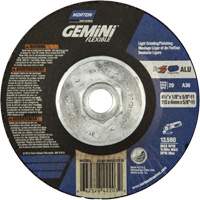 Meule et meule &agrave; tronçonner combin&eacute;e et flexible Gemini A AO, 4-1/2" x 1/8", Arbre de 5/8"-11, Type 29, Oxyde d'aluminium, 13580 Tr/min PB Rental Co. Ltd.