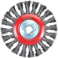 Standard Twist Wire Wheel, 4-1/2" Dia., 0.02" Fill, 5/8"-11 Arbor, Steel PB Rental Co. Ltd.