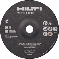 AG-D SP Premium Grinding Wheels, 5" x 1/4", 7/8" Arbor, Zirconium, Type 27 PB Rental Co. Ltd.