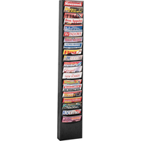 Literature Storage Racks, Stationary, 20 Slots, Steel, 13-1/8" W x 4-1/8" D x 58 1/2" H PB Rental Co. Ltd.