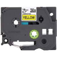 Cartouche de ruban pour syst&egrave;me d'&eacute;tiquetage P-touch, 18 mm x 8 m, Noir sur jaune PB Rental Co. Ltd.