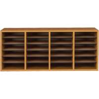 Casier &agrave; compartiments r&eacute;glable pour documentation, Stationnaire, 24 fentes, Bois, 39-1/4" la x 11-3/4" p x 16-1/4" h PB Rental Co. Ltd.