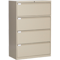 Classeur lat&eacute;ral, Acier, 4 tiroirs, 36" la x 18" p x 53-3/8" h, Beige PB Rental Co. Ltd.