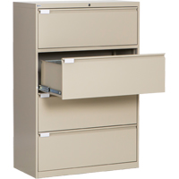 Classeur lat&eacute;ral, Acier, 4 tiroirs, 36" la x 18" p x 53-3/8" h, Beige PB Rental Co. Ltd.