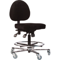 TF180 Welding Grade Ergonomic Stools, Suede, Black, 300 lbs. Capacity PB Rental Co. Ltd.
