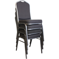 Chaises empilables, Tissu, Hauteur 37", Capacit&eacute; 275 lb, Noir PB Rental Co. Ltd.