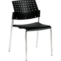 Chaise sans accoudoirs empilables, Plastique, Hauteur 33", Capacit&eacute; 300 lb, Noir PB Rental Co. Ltd.