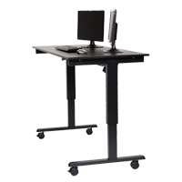 Bureau ajustable pour travail debout, , 45-1/4" h x 29-1/2" p, Noir PB Rental Co. Ltd.