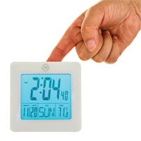 Horloge de bureau, Num&eacute;rique, &agrave; piles, 3,6" la x 1,5" p x 3,6" h, Blanc PB Rental Co. Ltd.