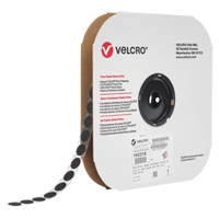 Attache Velcoin, Boucle, 3/4" dia., Adh&eacute;sif, Noir PB Rental Co. Ltd.