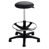 Tabouret &agrave; hauteur ajustable, &agrave; dessin, Ajustable, 22" - 32", Vinyle Si&egrave;ge, Noir PB Rental Co. Ltd.