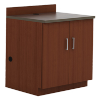 Modular Base Cabinet, Melamine, 2 Shelves, 39" H x 36" W x 25" D, Mahogany PB Rental Co. Ltd.
