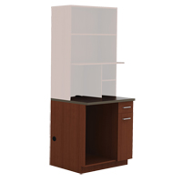 Modular Cabinet, Melamine, 39" H x 36" W x 25" D, Mahogany PB Rental Co. Ltd.
