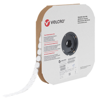 Attache Velcoin, Boucle, 3/4" dia., Adh&eacute;sif, Blanc PB Rental Co. Ltd.