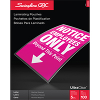 Swingline UltraClear Laminating Letter Pouches PB Rental Co. Ltd.