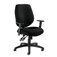 Six 31 Operator Chair, Fabric, Black, 250 lbs. Capacity PB Rental Co. Ltd.