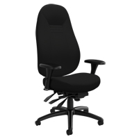 High Back Comfort Chair, Polyester, Black, 300 lbs. Capacity PB Rental Co. Ltd.