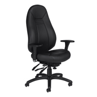 High Back Comfort Chair, Leather, Black, 300 lbs. Capacity PB Rental Co. Ltd.