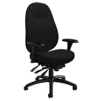 Medium Back Comfort Chair, Polyester, Black, 300 lbs. Capacity PB Rental Co. Ltd.