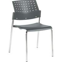 Armless Stacking Chairs, Plastic, 33" High, 300 lbs. Capacity, Grey PB Rental Co. Ltd.