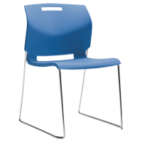 Chair, Plastic, 32-1/2" High, 300 lbs. Capacity, Blue PB Rental Co. Ltd.