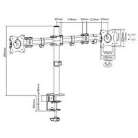 Bras double pour moniteur ActivErgo PB Rental Co. Ltd.
