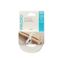 Ruban d'attaches One-Wrap, Boucle et crochet, 12' x 3/4", Auto-aggripant, Blanc PB Rental Co. Ltd.