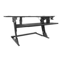 Poste de travail assis-debout Goya, Mod&egrave;le de bureau, 20" h x 42" la x 16" p, Noir PB Rental Co. Ltd.