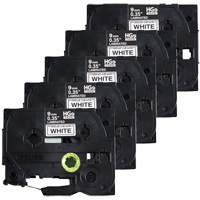 Laminated Tape, 9 mm x 8 m, Black on White PB Rental Co. Ltd.