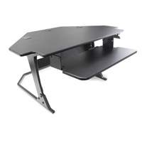 Poste de travail assise/debout pour bureau de coin Goya, Mod&egrave;le de bureau, 20" h x 42" la x 37-4/5" p, Noir PB Rental Co. Ltd.