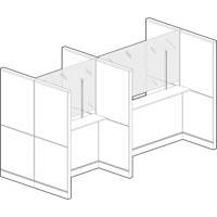 Vitre hygi&eacute;nique &agrave; fixation par pince, 36" la x 36" h PB Rental Co. Ltd.