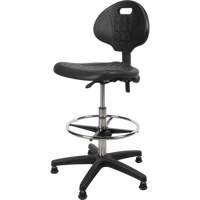 Tabouret robuste et ergonomique, Stationnaire, Ajustable, 39” - 48”, Polyur&eacute;thane Si&egrave;ge, Noir PB Rental Co. Ltd.