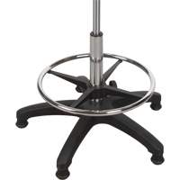 Tabouret ergonomique robuste avec accoudoirs r&eacute;glables, Stationnaire, Ajustable, 39" - 48", Polyur&eacute;thane Si&egrave;ge, Noir PB Rental Co. Ltd.