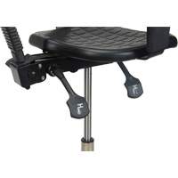 Tabouret ergonomique robuste avec accoudoirs r&eacute;glables, Stationnaire, Ajustable, 39" - 48", Polyur&eacute;thane Si&egrave;ge, Noir PB Rental Co. Ltd.