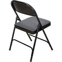 Deluxe Fabric Padded Folding Chair, Steel, Grey, 300 lbs. Weight Capacity PB Rental Co. Ltd.