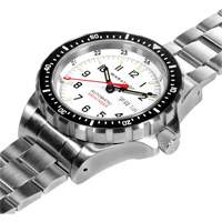 Tr&egrave;s grande montre automatique &eacute;dition arctique avec jour/date avec bracelet en acier inoxydable, Num&eacute;rique, &agrave; piles, 46 mm, Argent PB Rental Co. Ltd.